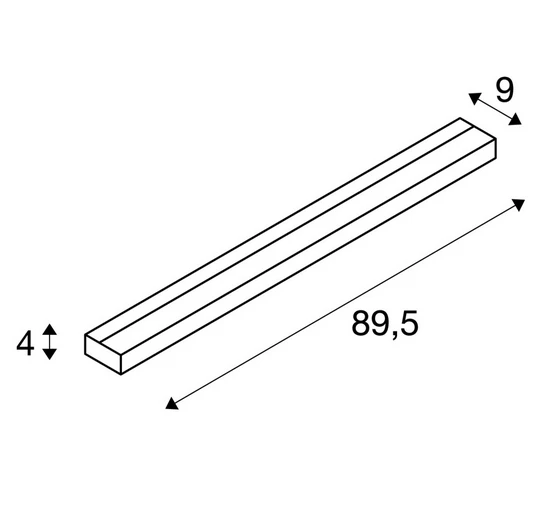 SLV 151796 SEDO 21, Wandleuchte, LED, 3000K, Eckig, L/B/H 89,5/8,5/4 Cm, Energiesparleuchte, 33 W 4 SLV 151796 SEDO 21, Wandleuchte, LED, 3000K, Eckig, L/B/H 89,5/8,5/4 Cm, Energiesparleuchte, 33 W – Bild 2