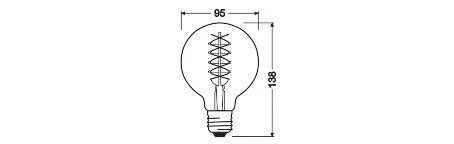 Ledvance 4058075761612 Vintage 1906® LED GLOBE 95, 320 °, 4,8 W, 822, 420 Lm, E27, Dimmbar 4 Ledvance 4058075761612 Vintage 1906® LED GLOBE 95, 320 °, 4,8 W, 822, 420 Lm, E27, Dimmbar – Bild 2