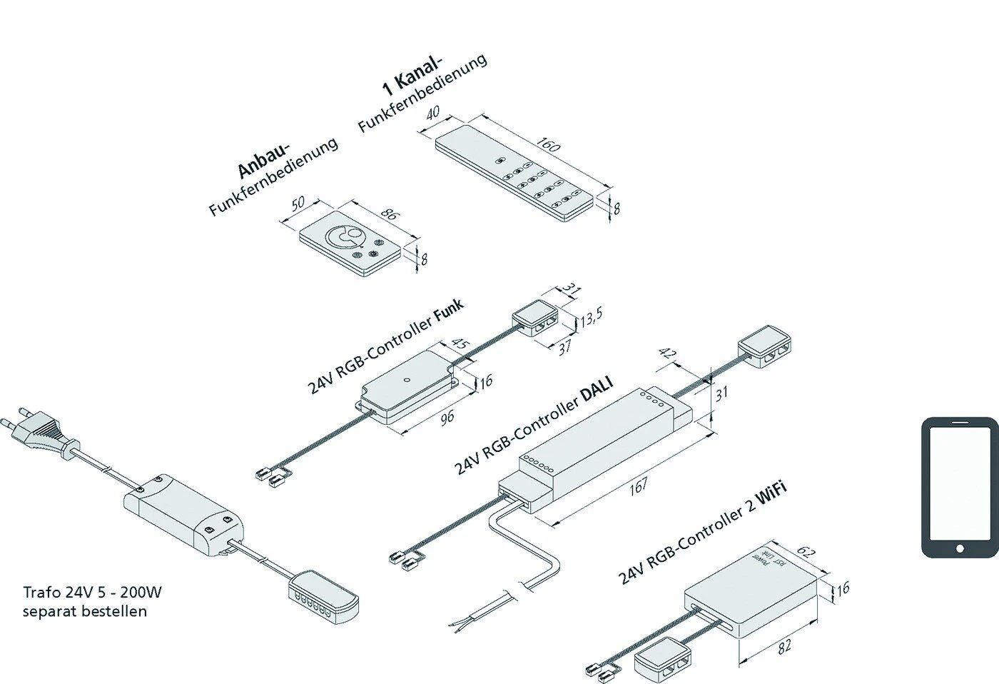 Hera 20805003022 RGB-Funk-Controller 24V/75W (Erweiterung) 4 Hera 20805003022 RGB-Funk-Controller 24V/75W (Erweiterung) – Bild 2