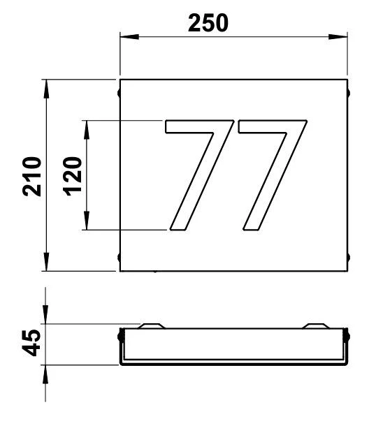 Albert 666004 Hausnummernleuchte 1 Bis 2-stellige Ziffern 4 Albert 666004 Hausnummernleuchte 1 Bis 2-stellige Ziffern – Bild 2