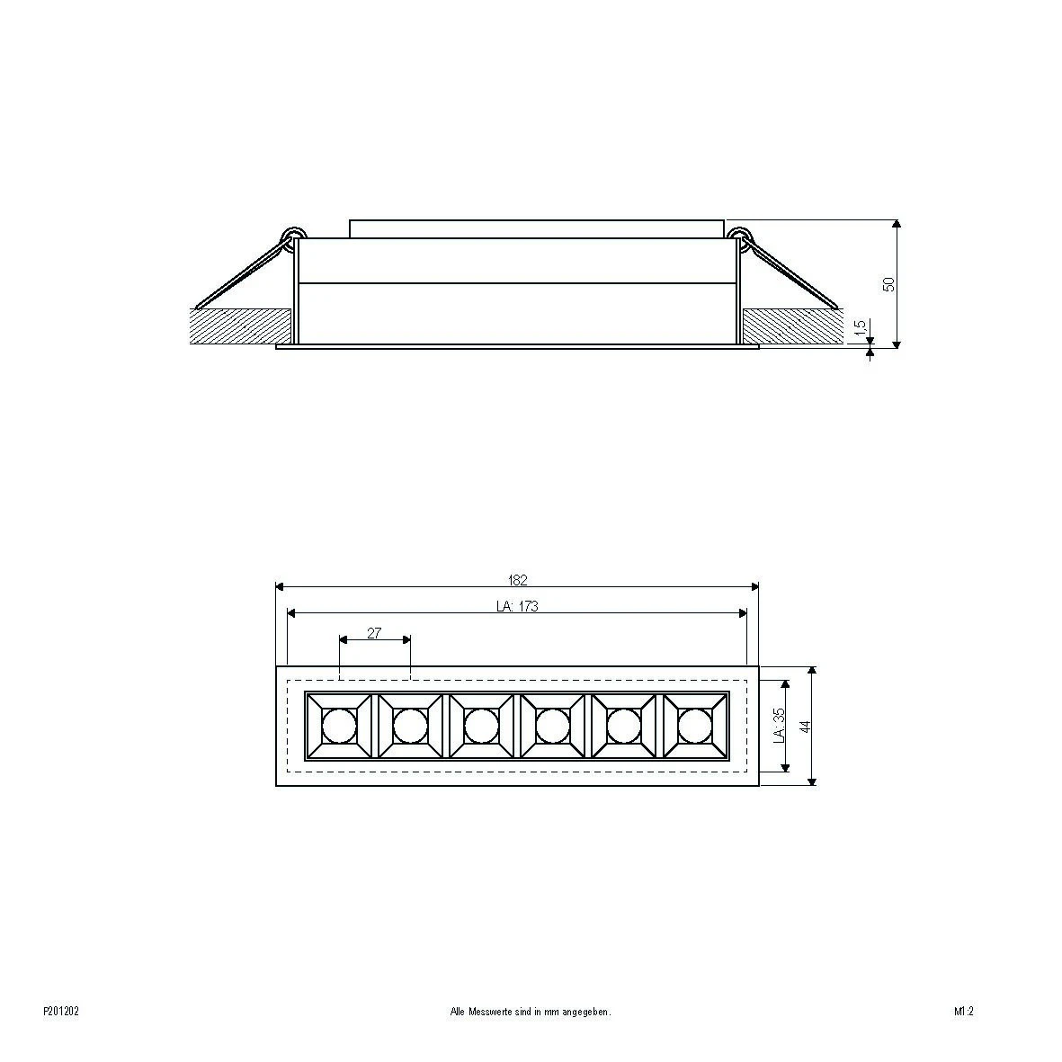 EVN P201202 LED Deckeneinbauleuchte Rechteckig, IP20, 10W, 3000K, 1000lm 4 EVN P201202 LED Deckeneinbauleuchte Rechteckig, IP20, 10W, 3000K, 1000lm – Bild 2