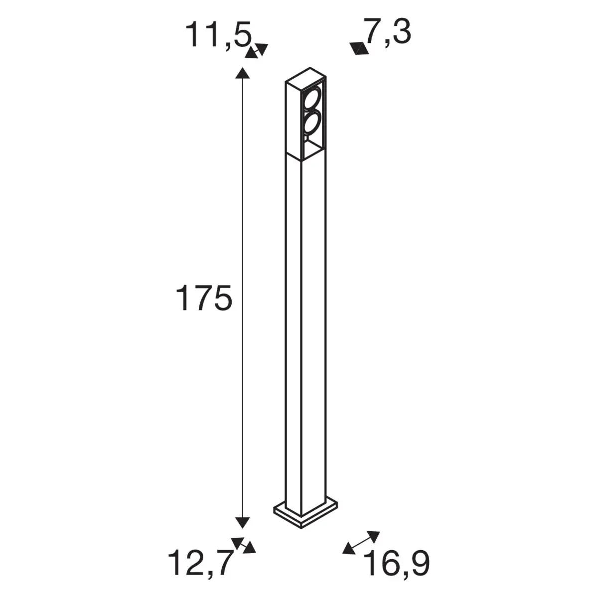 SLV 1005440 Stehleuchte ESKINA FRAME 175 Pole Double, 27W 3000/4000K 95° 4 SLV 1005440 Stehleuchte ESKINA FRAME 175 Pole Double, 27W 3000/4000K 95° – Bild 2