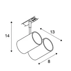 SLV 143430 BIMA Double 1Phasen-HV-Strahler, GU10, Ohne Leuchtmittel -Beleuchtungs Geschäft 44d5649df92153afdf8c44b09837f57e88e65f37 2