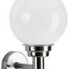 Albert 690227 Kugel-Wandleuchte Ø200mm, Opalglas, Edelstahl -Beleuchtungs Geschäft 46462fd1d09301035df236310799d7e7fa7167f3