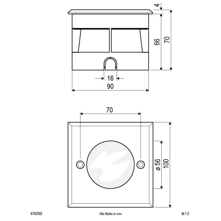 EVN 6742502 LED Bodeneinbauleuchte Quadratisch, 100x100mm, 3000K 4 EVN 6742502 LED Bodeneinbauleuchte Quadratisch, 100x100mm, 3000K – Bild 2