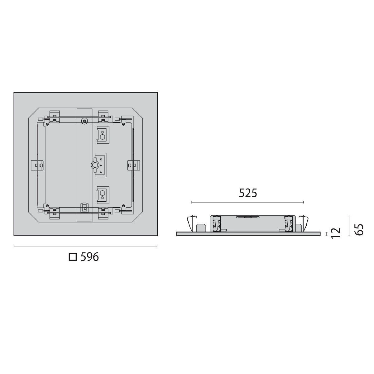 Perform.i.L. 8600591403400 LED-Einbauleuchte FL600EB 45W, PMMA-Diffusor, 4000K 4 Perform.i.L. 8600591403400 LED-Einbauleuchte FL600EB 45W, PMMA-Diffusor, 4000K – Bild 2
