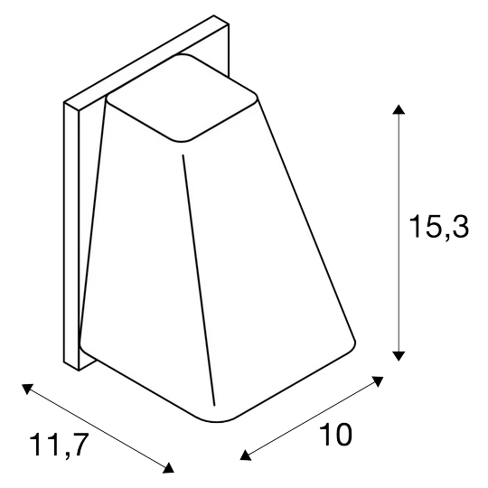 SLV 227194 WALLYX, Outdoor Wandleuchte, QPAR51,IP44, Max. 50W 4 SLV 227194 WALLYX, Outdoor Wandleuchte, QPAR51,IP44, Max. 50W – Bild 2