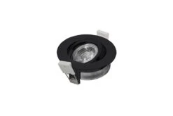 Heitronic 500953 LED Einbaustrahler DL6809 Schwarz Rund 24°, Dimm.