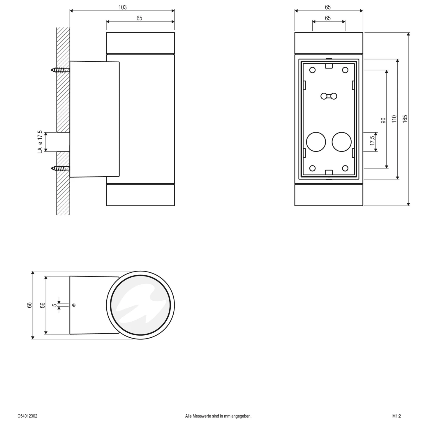 EVN C54012302 LED Wandanbauleuchte Up+down, 3000K, 2x180lm 4 EVN C54012302 LED Wandanbauleuchte Up+down, 3000K, 2x180lm – Bild 2