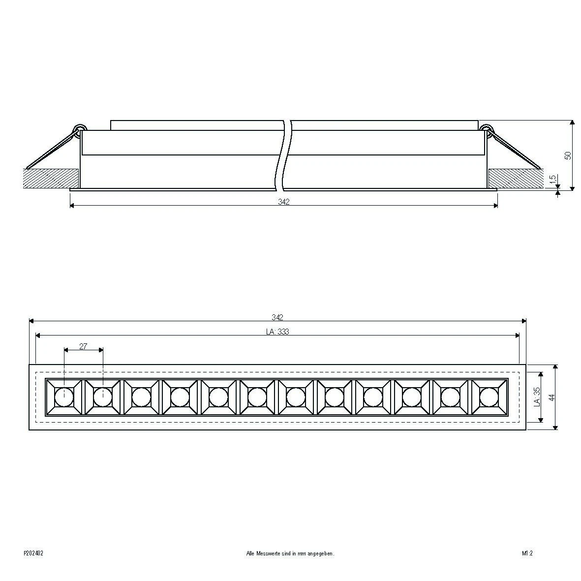 EVN P202402 LED Deckeneinbauleuchte Rechteckig, Weiß, IP20, 20W, 3000K, 2000lm 4 EVN P202402 LED Deckeneinbauleuchte Rechteckig, Weiß, IP20, 20W, 3000K, 2000lm – Bild 2