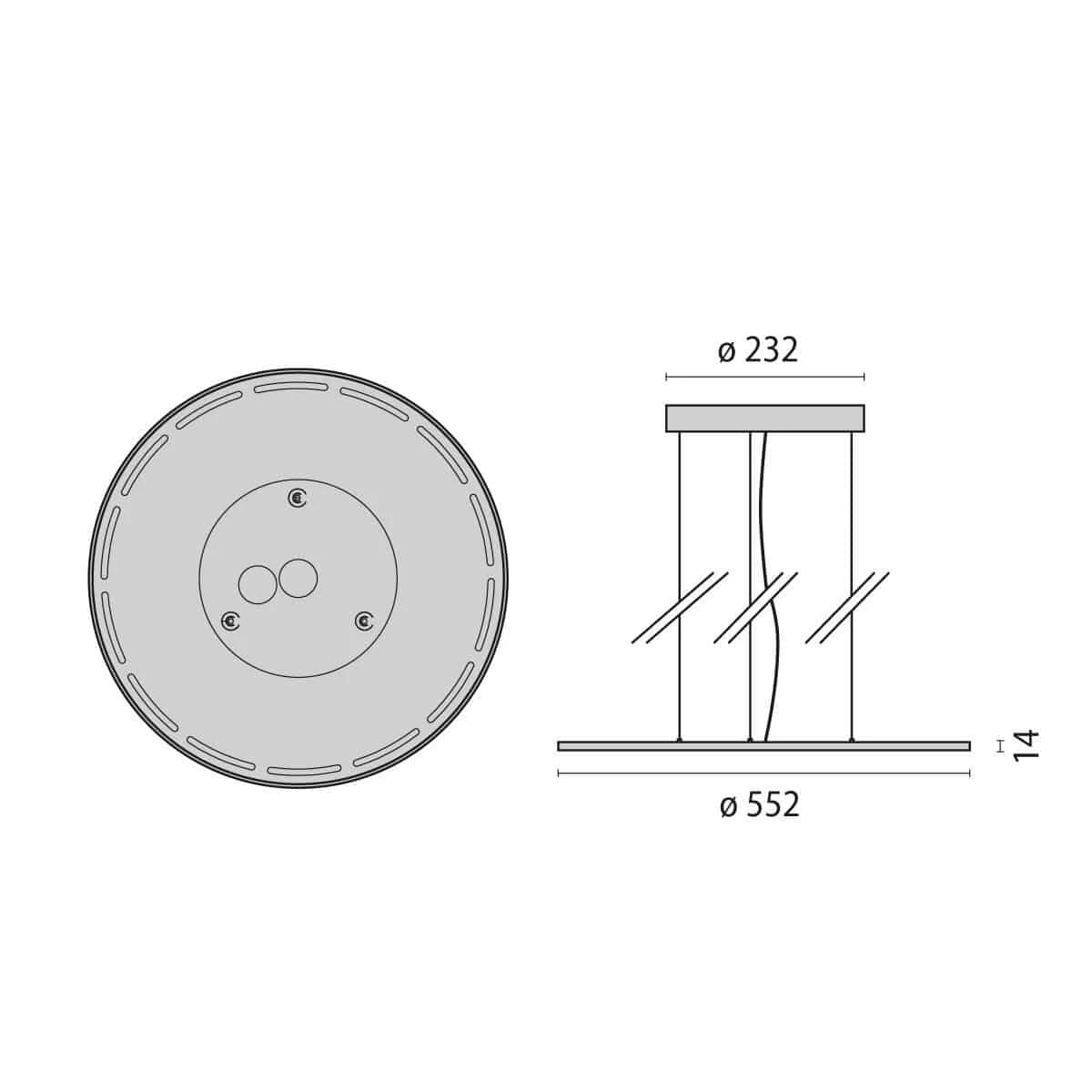Perform.i.L. 8555291343310 Pendelleuchte Rund FL555PL, 34W/3000K Warmweiß 7 Perform.i.L. 8555291343310 Pendelleuchte Rund FL555PL, 34W/3000K Warmweiß – Bild 5