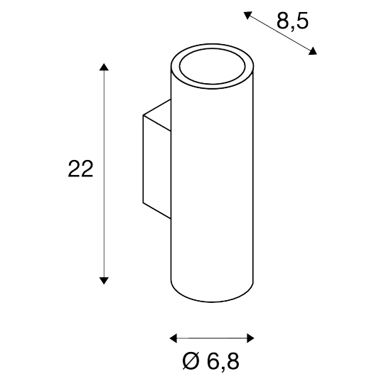 SLV 151803 ENOLA_B, Wandleuchte, QPAR51, Rund, Up/down, Max. 50 W, Inkl. Zierring Messing 4 SLV 151803 ENOLA_B, Wandleuchte, QPAR51, Rund, Up/down, Max. 50 W, Inkl. Zierring Messing – Bild 2