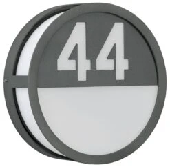 Albert 696402 Hausnummern-Wandleuchte Rund, LED 10W, Silber -Beleuchtungs Geschäft 90be1b987498e6803d3cacd64d50bbad85afd033