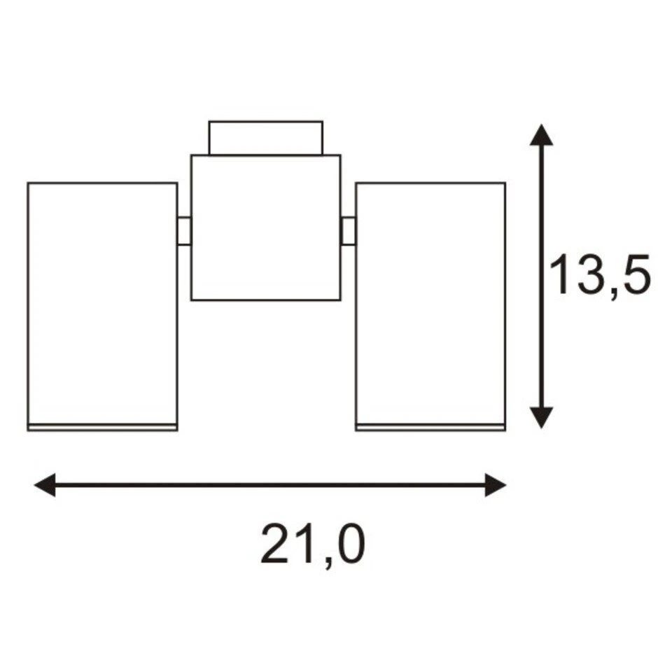 SLV 151831 ENOLA-B SPOT-2 Deckenleuchte, GU10, 2x50W 4 SLV 151831 ENOLA-B SPOT-2 Deckenleuchte, GU10, 2x50W – Bild 2