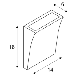 SLV 1000342 DELWA WIDE LED Outdoor Wandleuchte, 3000K, 100°, IP44 -Beleuchtungs Geschäft b1de2e5a696f8b8f10d2db3bf1508abea008ff33