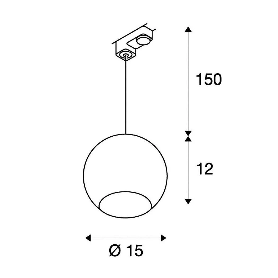 SLV 1000709 Light Eye 150 3Phasen-Pendelleuchte, GU10, Ohne Leuchtmittel 6 SLV 1000709 Light Eye 150 3Phasen-Pendelleuchte, GU10, Ohne Leuchtmittel – Bild 4