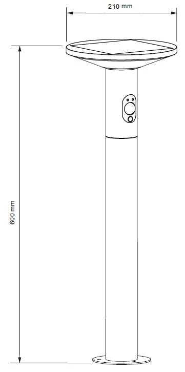 Lichtline PRDX27794 LED-Solar-Wegeleuchte MANDULIS Circle 600mm, Lichtkopf Rund 4 Lichtline PRDX27794 LED-Solar-Wegeleuchte MANDULIS Circle 600mm, Lichtkopf Rund – Bild 2