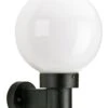 Albert 660257 Kugel-Wandleuchte M. Bewegungsmelder, Opalglas, Schwarz -Beleuchtungs Geschäft b99e5358cb7d97a9e0c2aaf6e908b9926bf0885f