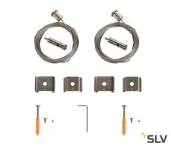 SLV 1002845 EUTRAC, S-TRACK Und 1 Phasen-Schienen Drahtseilabhängung, 5m, 2er Set