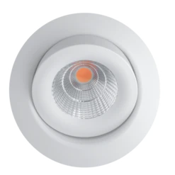 ALED 5703051102000 LED Downlight EVO E 6W 540lm 3000K 45° CRI97 IP54 Weiß Ausschnitt 68-83mm Schwenkbar 0-30°