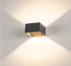 SLV 232105 LOGS WALL, Outdoor Wandleuchte, LED, 3000K, IP44, Eckig, 8W -Beleuchtungs Geschäft c165d68d59bceffcae4b4874b69403f529ebb297