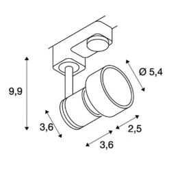 SLV 153560 PURI TRACK 3Phasen-HV-Strahler, GU10, Ohne Leuchtmittel -Beleuchtungs Geschäft d06bafb8620cde3fc261e6c73d10704d2b5ec8b9 1