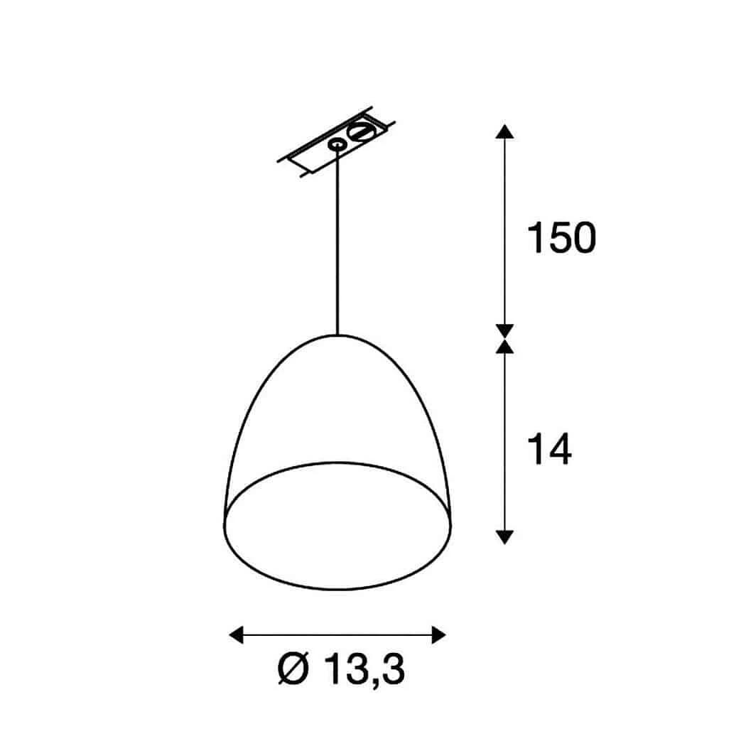 SLV 143990 PARA CONE 14 1Phasen-Pendelleuchte, GU10, Ohne Leuchtmittel 4 SLV 143990 PARA CONE 14 1Phasen-Pendelleuchte, GU10, Ohne Leuchtmittel – Bild 2