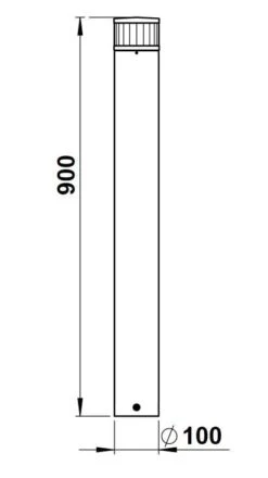 Albert 662235 LED Pollerleuchte, 10W, Höhe 0,9m, Schwarz -Beleuchtungs Geschäft d5aaa3c85131e6cb92263c2a372dccc1ee280274