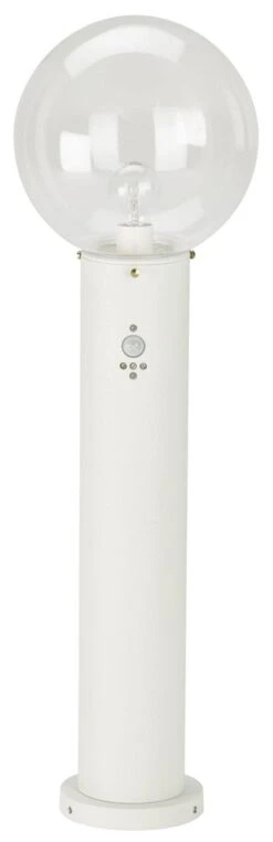 Albert 682010 Pollerleuchte Mit Bewegungsmelder, Höhe 0,81m, Weiß