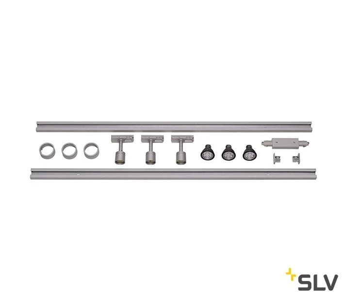 SLV 143194 PURI TRACK Strahler-SET 1Phasen-Hochvolt, GU10, Mit Leuchtmitteln 3 SLV 143194 PURI TRACK Strahler-SET 1Phasen-Hochvolt, GU10, Mit Leuchtmitteln