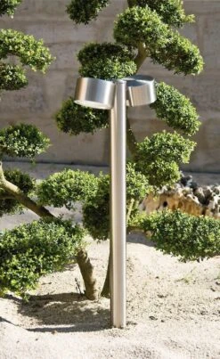 EVN ELM 790 Wegeleuchte 2-flammig, Edelstahl, 9W, Höhe 790 Mm