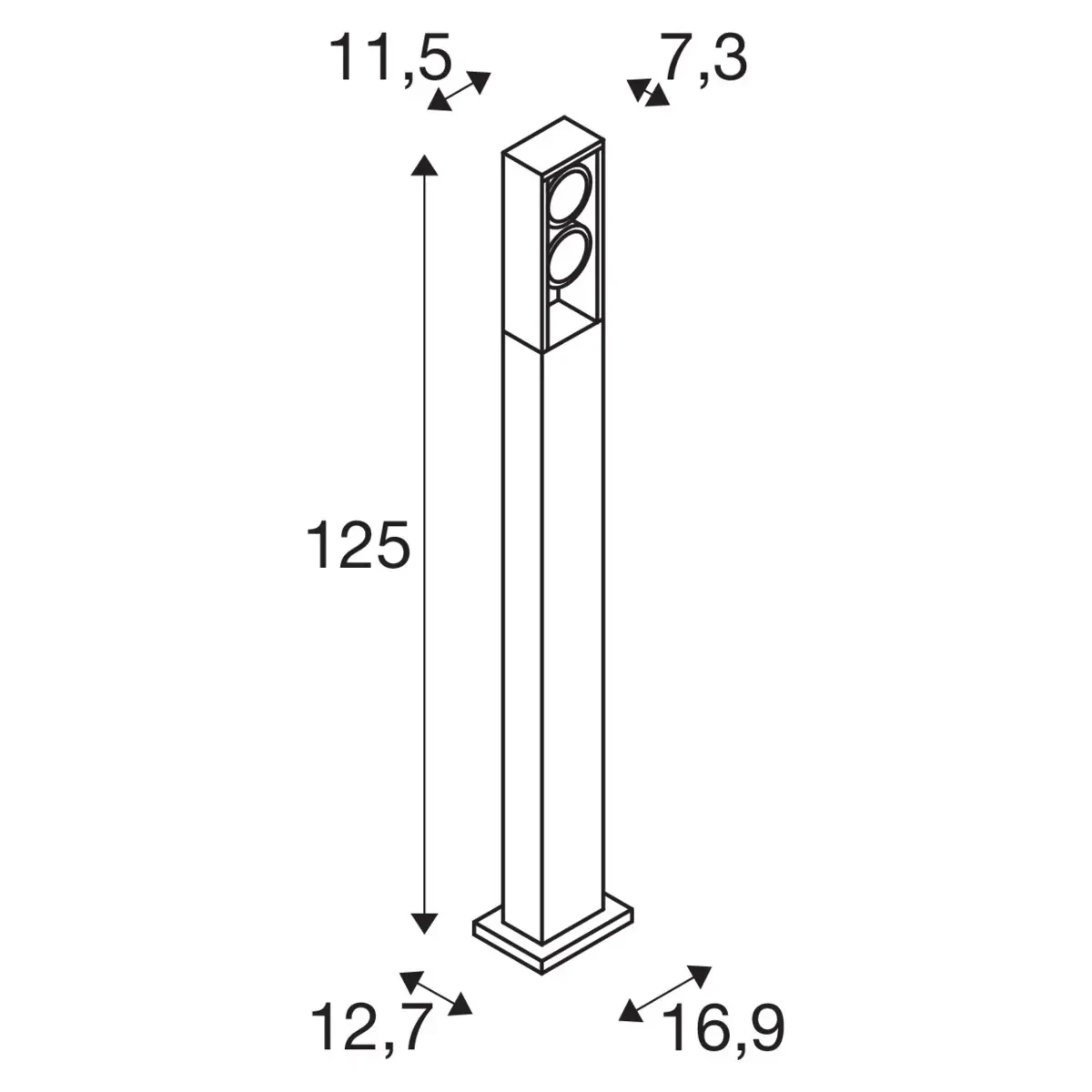 SLV 1005439 Stehleuchte ESKINA FRAME 125 Pole Double, 27W 3000/4000K 95° 4 SLV 1005439 Stehleuchte ESKINA FRAME 125 Pole Double, 27W 3000/4000K 95° – Bild 2